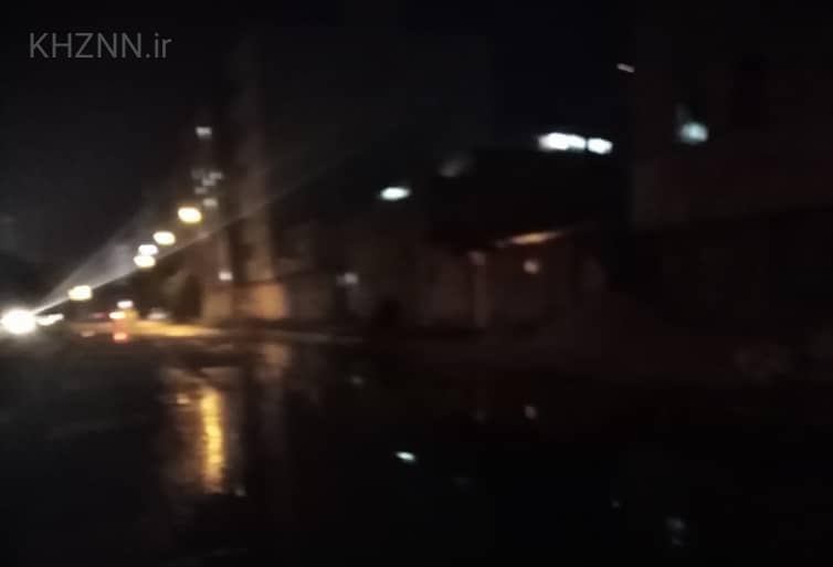 سوژه هفته خوزستان | اهواز خیابان ایثار باهنر خیابانی تاریک و پر از فاضلاب