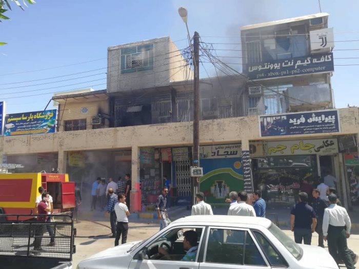 آتش سوزی در مسجدسلیمان +تصاویر