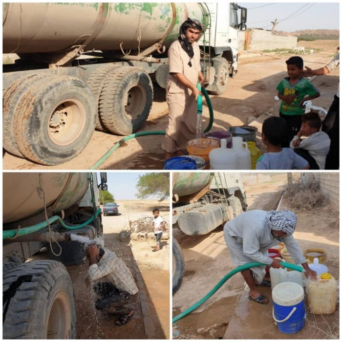 روستای ام الدبس توابع شهربستان ازبی آبی آب شرب رنج میبرد