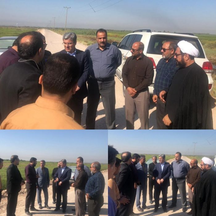 بازدید مدیر کل راه و شهر سازی خوزستان از  بخش دارخوین