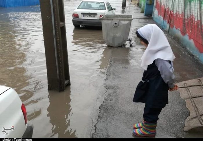 آبگرفتگی معابر اهواز بر اثر بارش باران +تصاویر