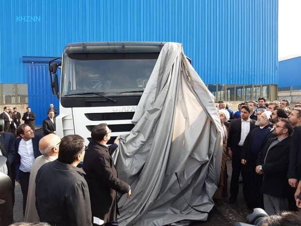 رونمایی از نخستین کامیون ایرانی «چاپار» + عکس