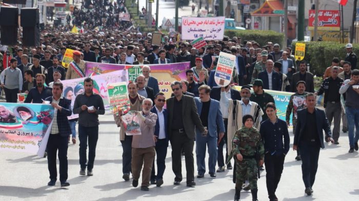 ویژه | برگزاری راهپیمایی ۲۲ بهمن ۱۳۹۸ در مسجدسلیمان به روایت | تصاویر