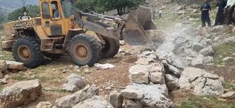 تخریب ساخت و سازهای غیر مجاز در اراضی ملی شهرستان لالی