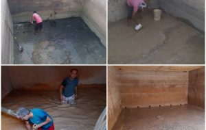 لایروبی و شست وشوی حوضچه های ذخیره آب تاسیسات آبرسانی روستاهای شهرستان هندیجان