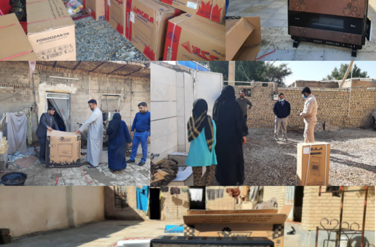 توزیع ۱۵۰ دستگاه بخاری بین مددجویان کمیته امداد امام خمینی(ره) شهرستان دشت آزادگان