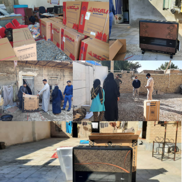توزیع ۱۵۰ دستگاه بخاری بین مددجویان کمیته امداد امام خمینی(ره) شهرستان دشت آزادگان