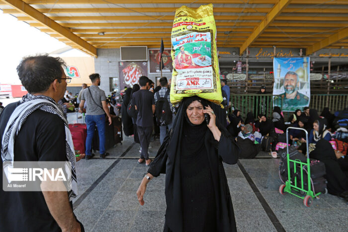 بازگشت زائران اربعین حسینی در مرز شلمچه روان است