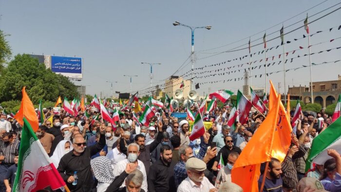 راهپیمایی مردم خوزستان در محکومیت آشوب و ناامنی