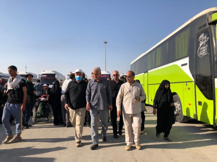 یک میلیون و ۱۰۰ هزار زائر از مرزهای خوزستان عازم کربلا شدند