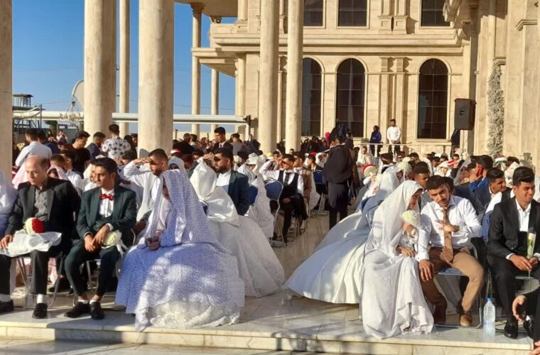 جشن ازدواج ۹۹ زوج جوان خوزستانی برگزار شد