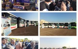 آیین بهره برداری از ۶ دستگاه اتوبوس جدید ناوگان اتوبوسرانی اهواز برگزار شد