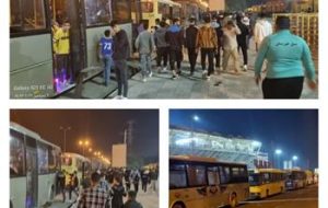 خدمات دهی ناوگان سازمان اتوبوسرانی اهواز به تماشاگران مسابقه فوتبال بین تیمهای فولاد خوزستان و استقلال تهران + تصاویر خدمات دهی ناوگان سازمان اتوبوسرانی اهواز به تماشاگران مسابقه فوتبال بین تیمهای فولاد خوزستان و استقلال تهران + تصاویر