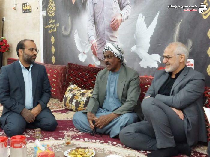 دیدار استاندار خوزستان با خانواده شهید مدافع امنیت