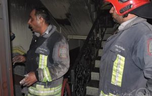 اتصالی بخاری برقی و آتش سوزی در یک منزل مسکونی در باهنر اهواز