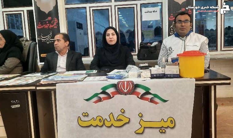 برپایی میز خدمت سلامت در مصلی نماز جمعه مسجدسلیمان به مناسبت دهه فجر برپایی میز خدمت سلامت در مصلی نماز جمعه مسجدسلیمان به مناسبت دهه فجر