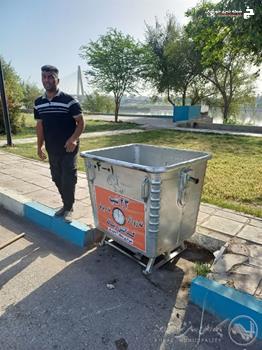 مخازن زباله گالوانیزه توسط شهرداری منطقه چهار جانمایی و نصب شدند مخازن زباله گالوانیزه توسط شهرداری منطقه چهار جانمایی و نصب شدند