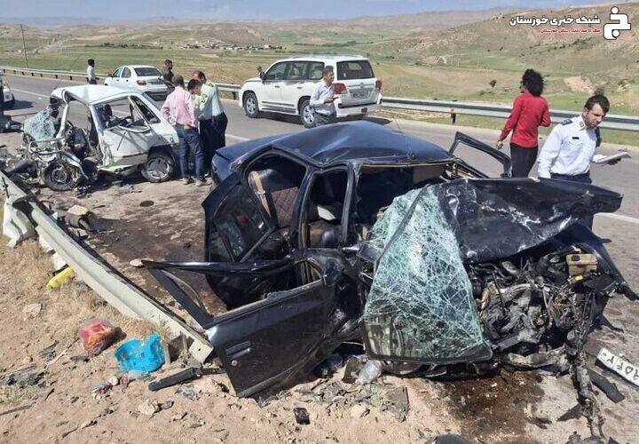 تصادف مرگبار در محور باغملک به صیدون با یک کشته و ۴ مصدوم