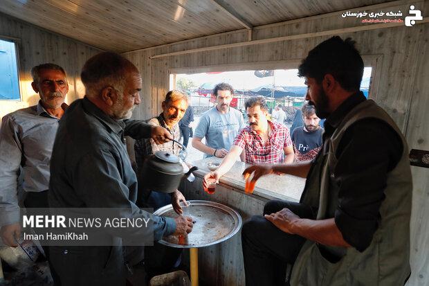 ۲ موکب شهرستان شادگان در مرز شلمچه برپا میشوند ۲ موکب شهرستان شادگان در مرز شلمچه برپا میشوند