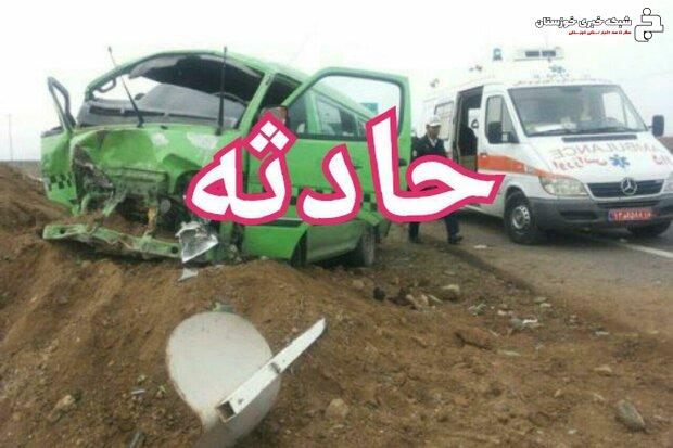 واژگونی ون در محور اندیمشک–اهواز با ۴ مصدوم
