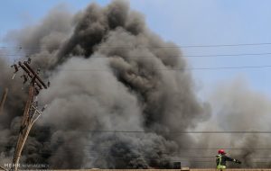 آتش‌سوزی در شهرک صنعتی آبادان