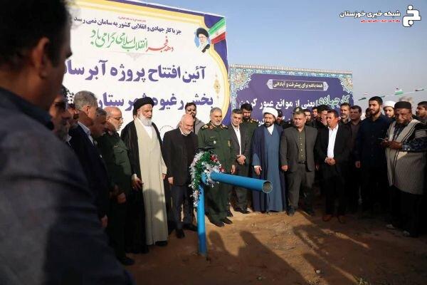 استاندار خوزستان: آب پایدار مطالبه جدی مردم رغیوه هفتکل بود