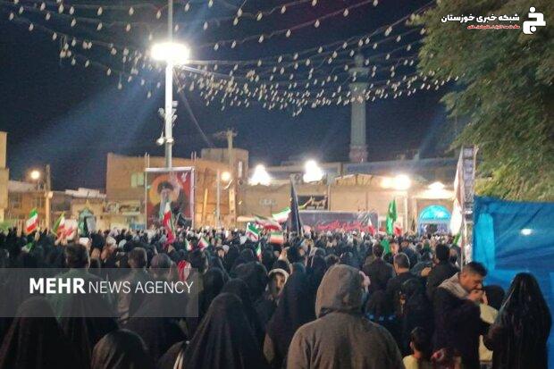 مردم خرمشهر برای دفاع از کشور تجمع کردند
