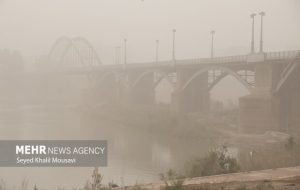 گردوخاک موقتی در راه مناطق خوزستان است