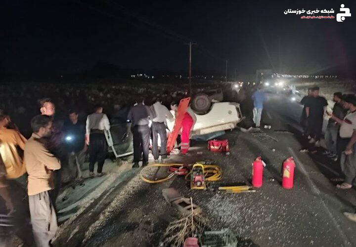 تصادف در محور باغملک – هفتکل ۸ مصدوم برجای گذاشت
