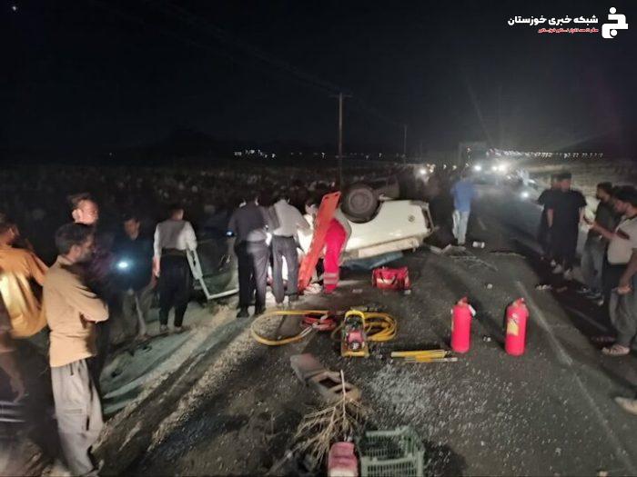 تصادف در محور باغملک – هفتکل ۸ مصدوم برجای گذاشت